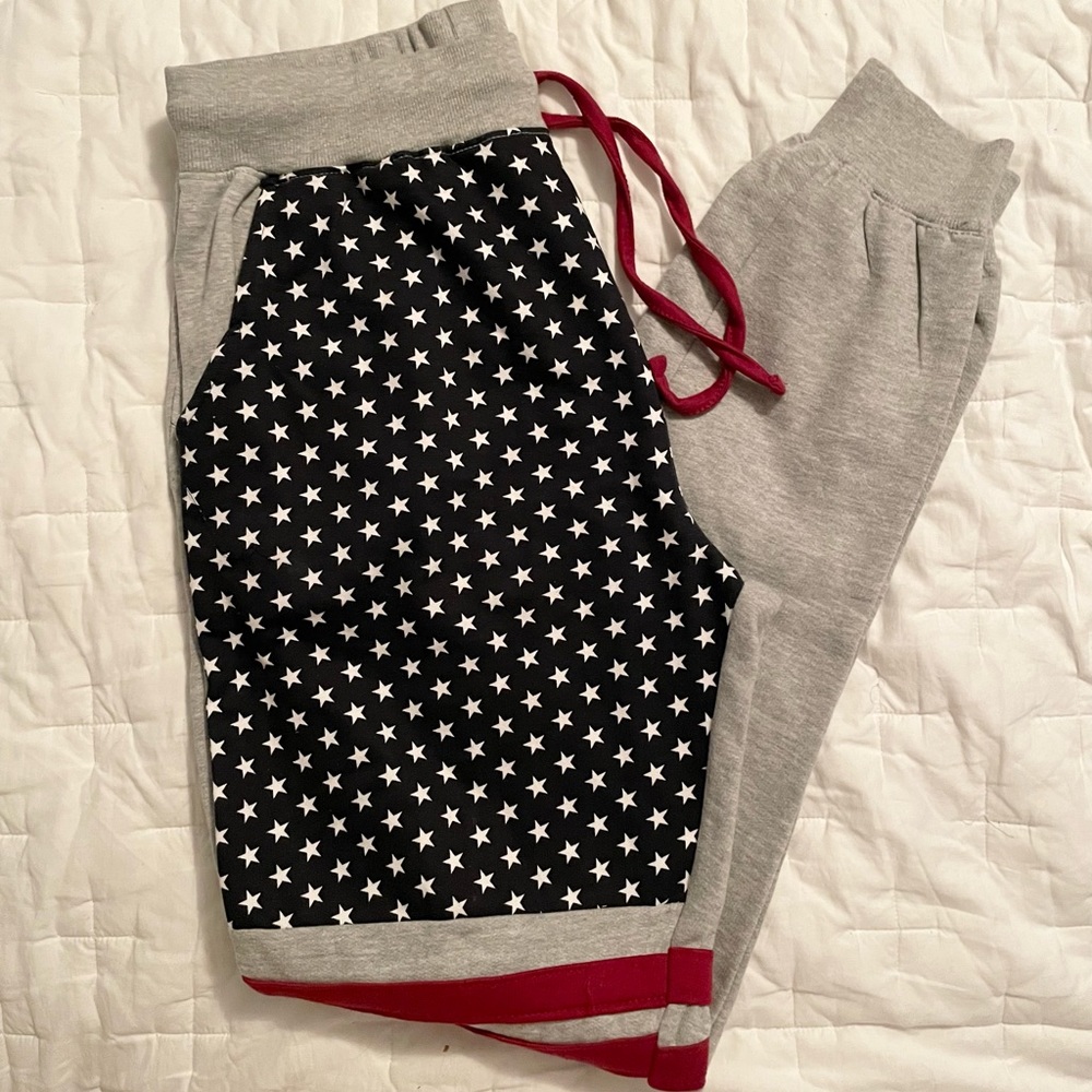 Enyce USA American Flag Sweatpants Joggers Men Large